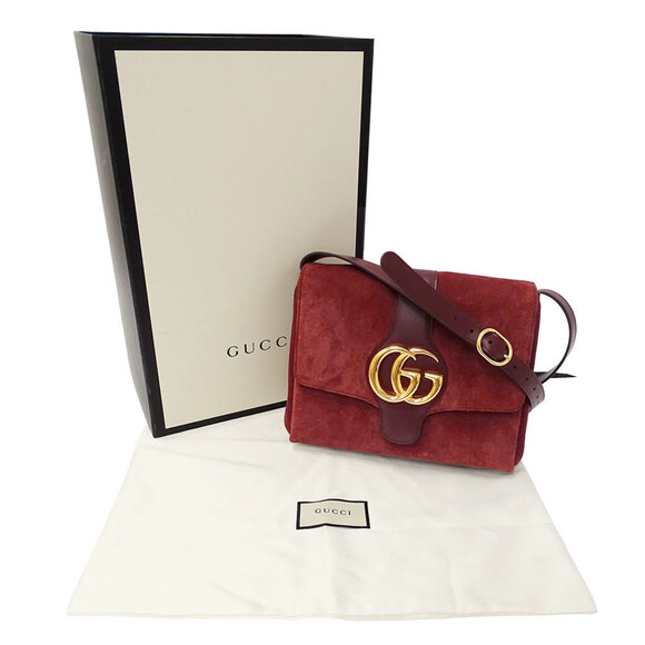 GUCCI Authentic Red GG Marmont Shoulder Bag - Picture 5 of 14